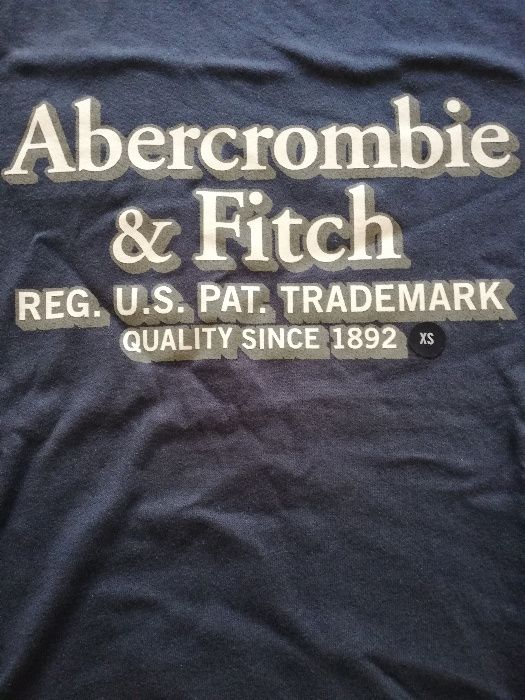 Abercrombie & Fitch nowa USA koszulka męska XS granatowa 100% bawełna