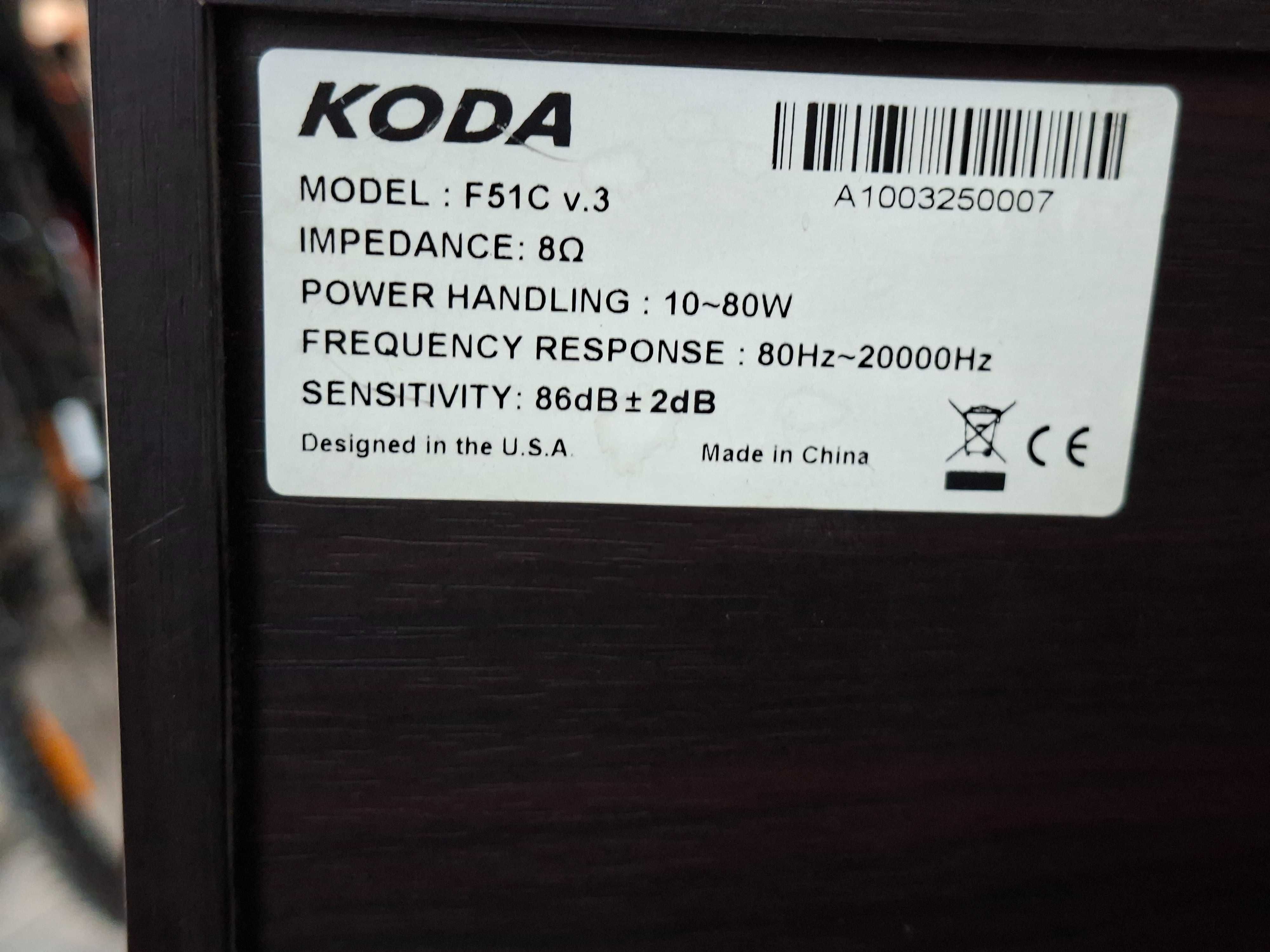 Kino domowe głośniki Koda F51f F51C kolumny