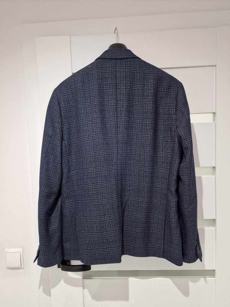 Granatowa marynarka męska w kratę Medicine XL slim fit