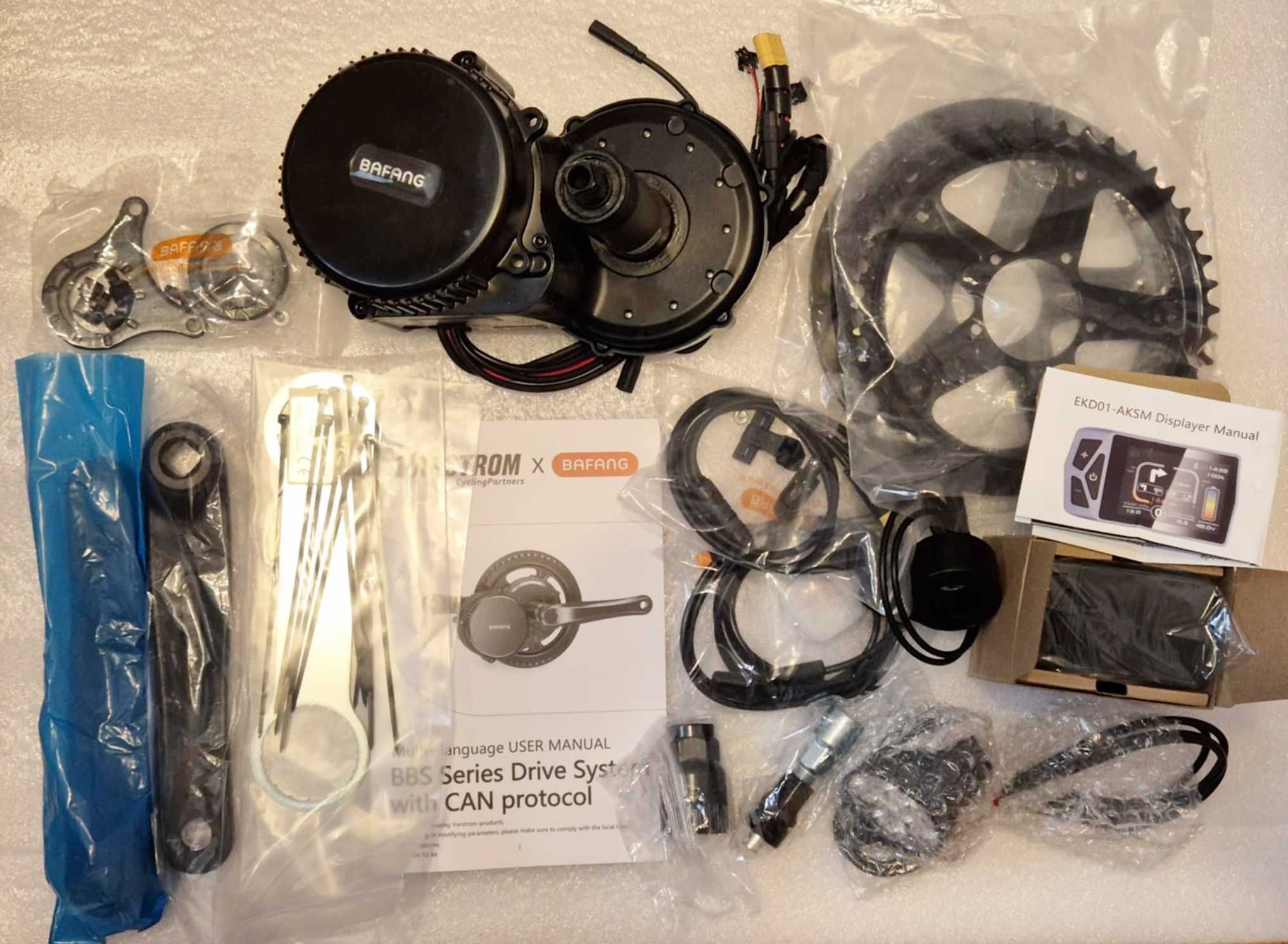 Bafang BBS02B 48V 750W silnik zestaw do konwersji EKD01 Bluetooth CAN