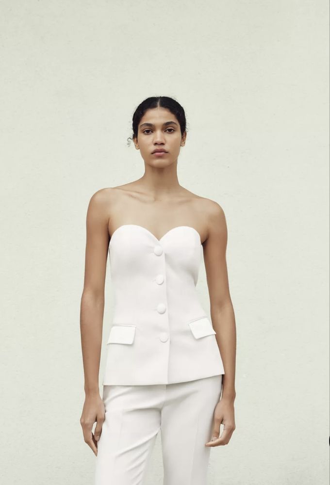 Топ-бюстьє з атласними деталями Zara, XS та М, новий