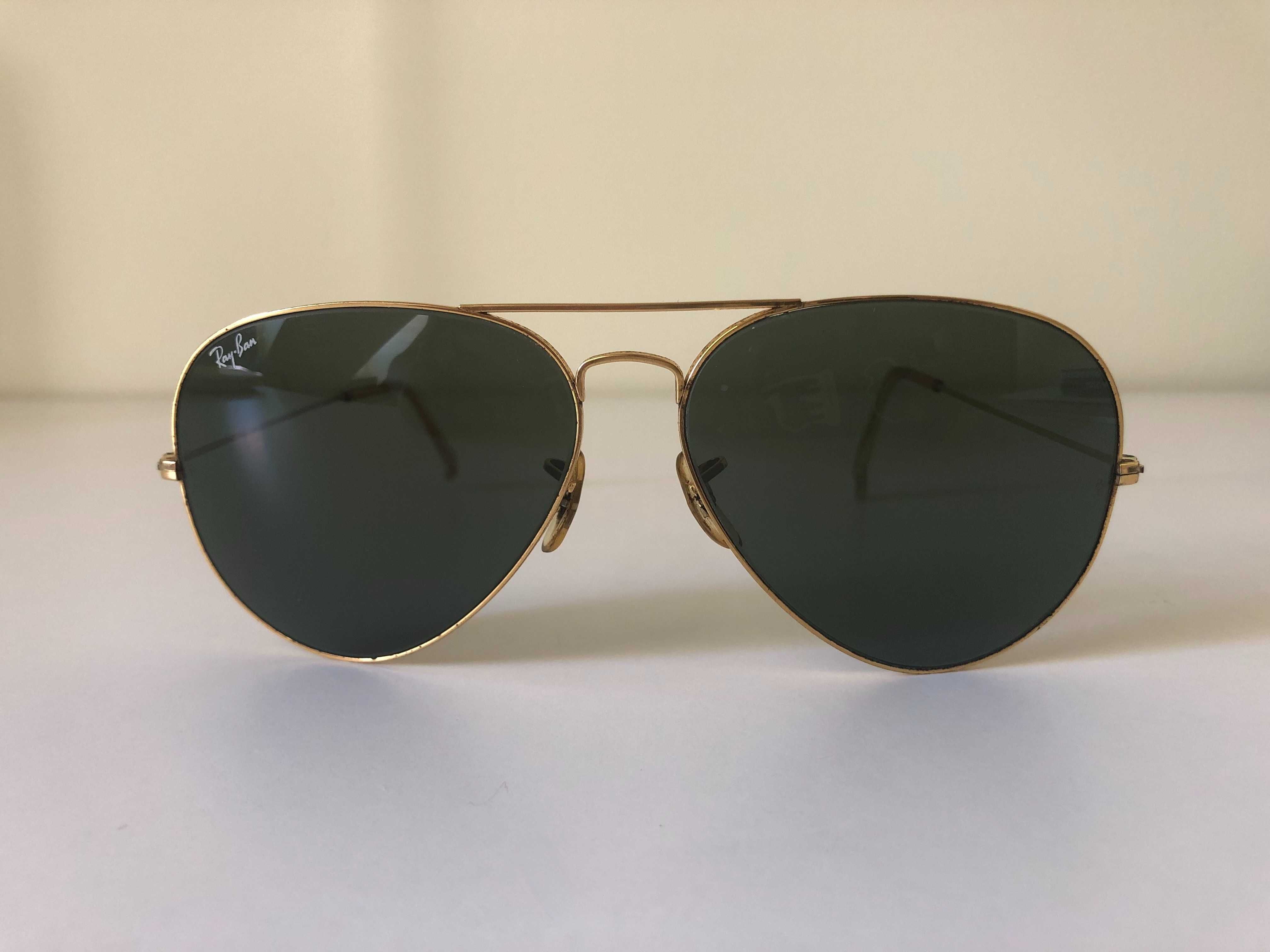 Óculos Ray Ban Aviator originais dorados