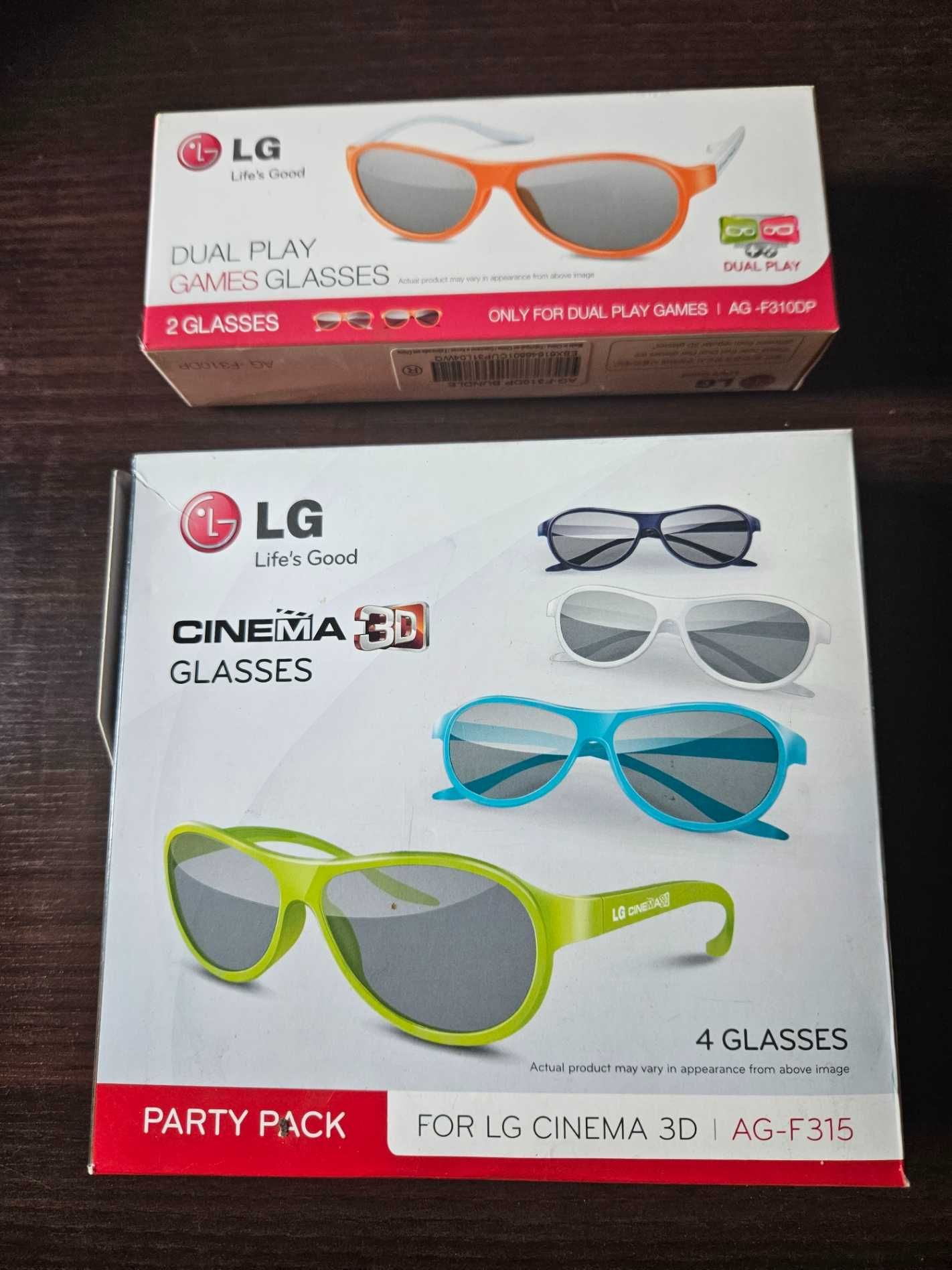 LG okulary 3D (4 szt)  + okulary LG dual play (2 szt)