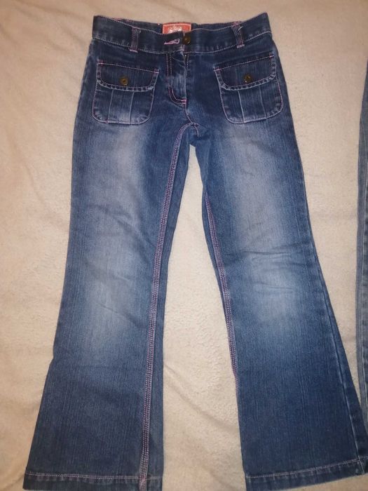 Dwie pary spodni dżinsowych - 128 cm