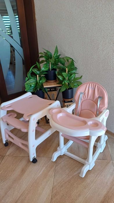 Krzesełko do karmienia ze stoliczkiem składane wielofunkcyjne 5w1