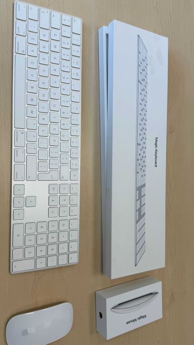 Magic Mouse 2 + duża Magic Keyboard 2