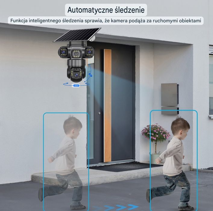 Kamera Solarna 15MP 4G na kartę SIM IP66 Obrotowa PTZ