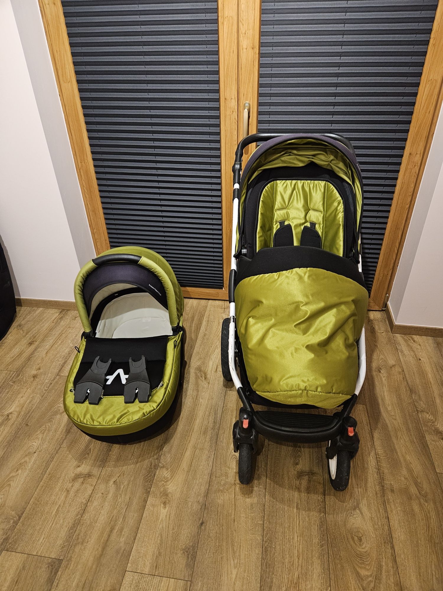 Wózek Delti Amelis Pro 2w1 zielony gondola + spacerówka