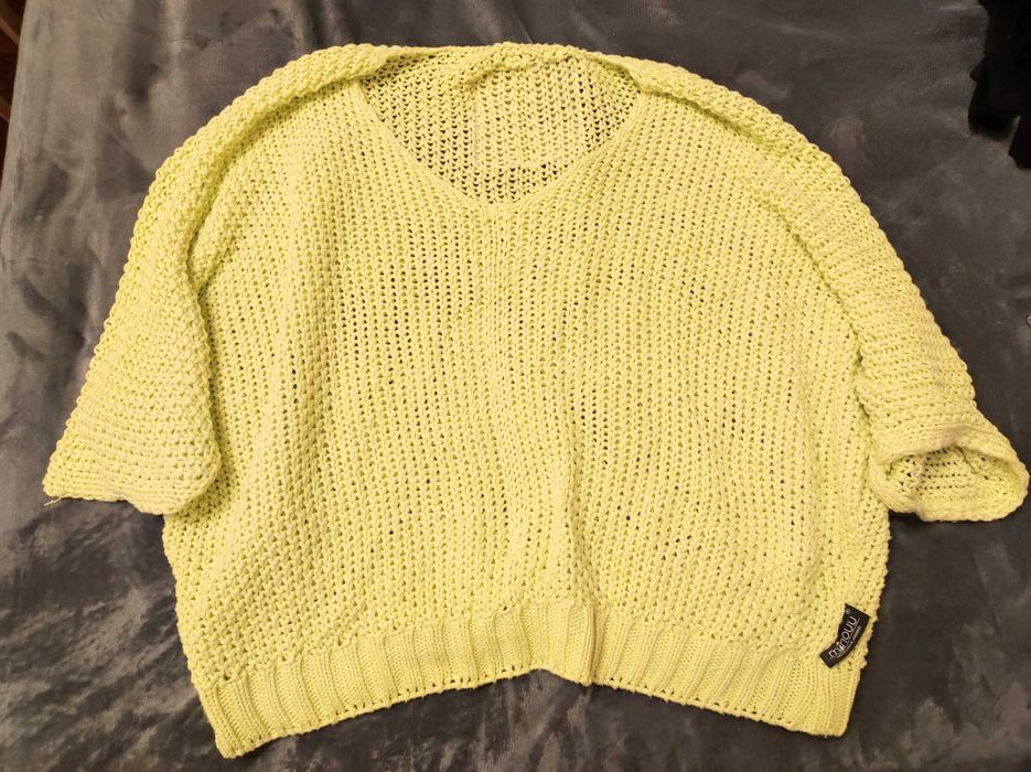 Sweter nietoperz Minouu limonka