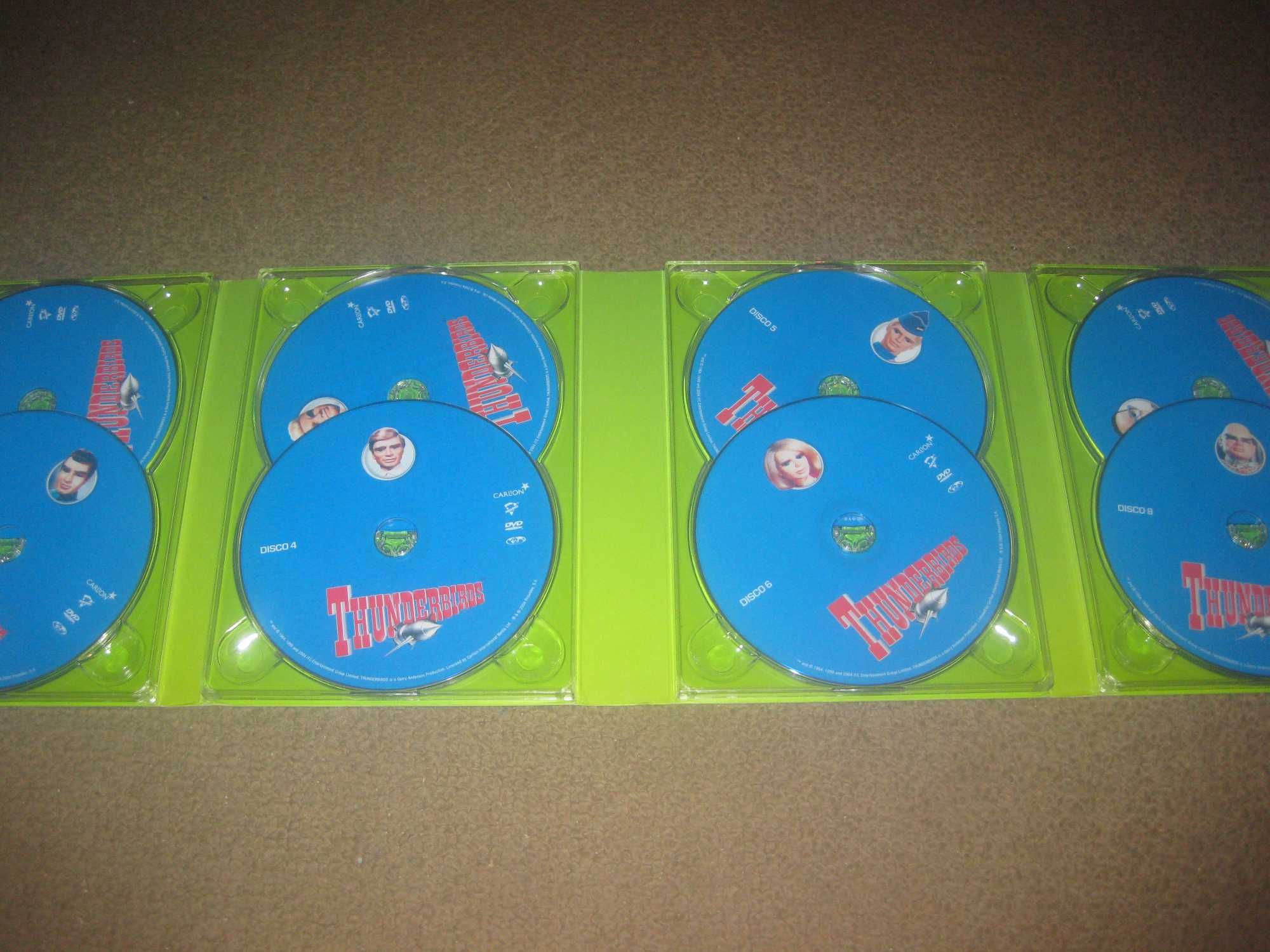 Série Completa "Thunderbirds" Edição em Digipack, com 8 DVDs/Box Rara!