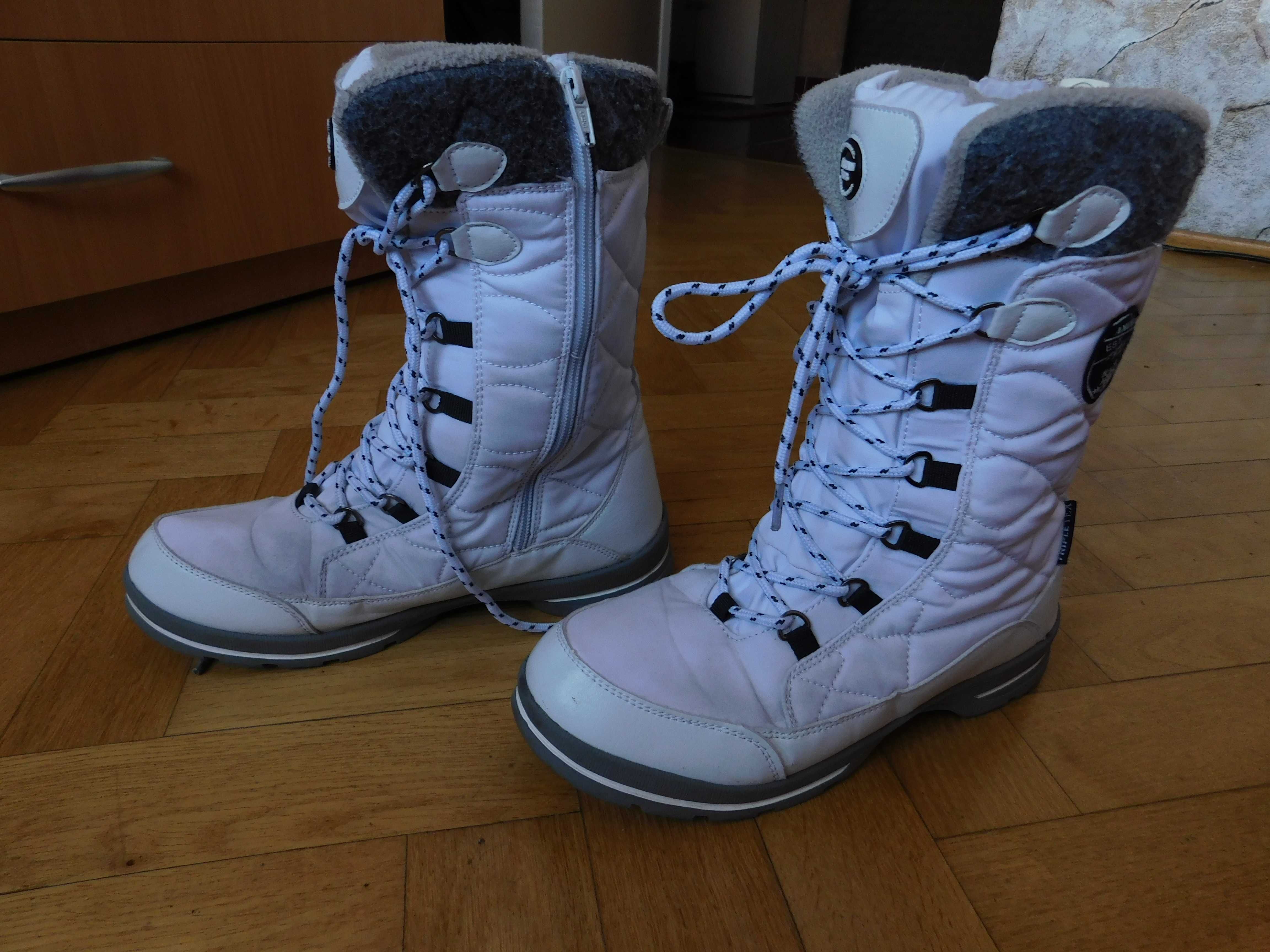 Buty zimowe Białe śniegowce damskie AMERICAN CLUB r. 41