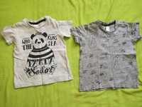 H&M, 2x ZESTAW joggersy, T-shirt, bluzka, koszulka, r.80-86