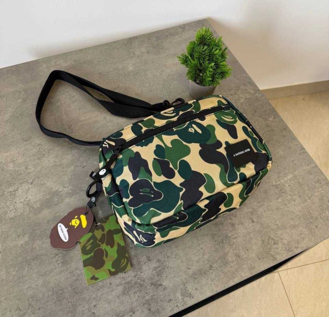 Сумка месенджер Bape в хаки цвете