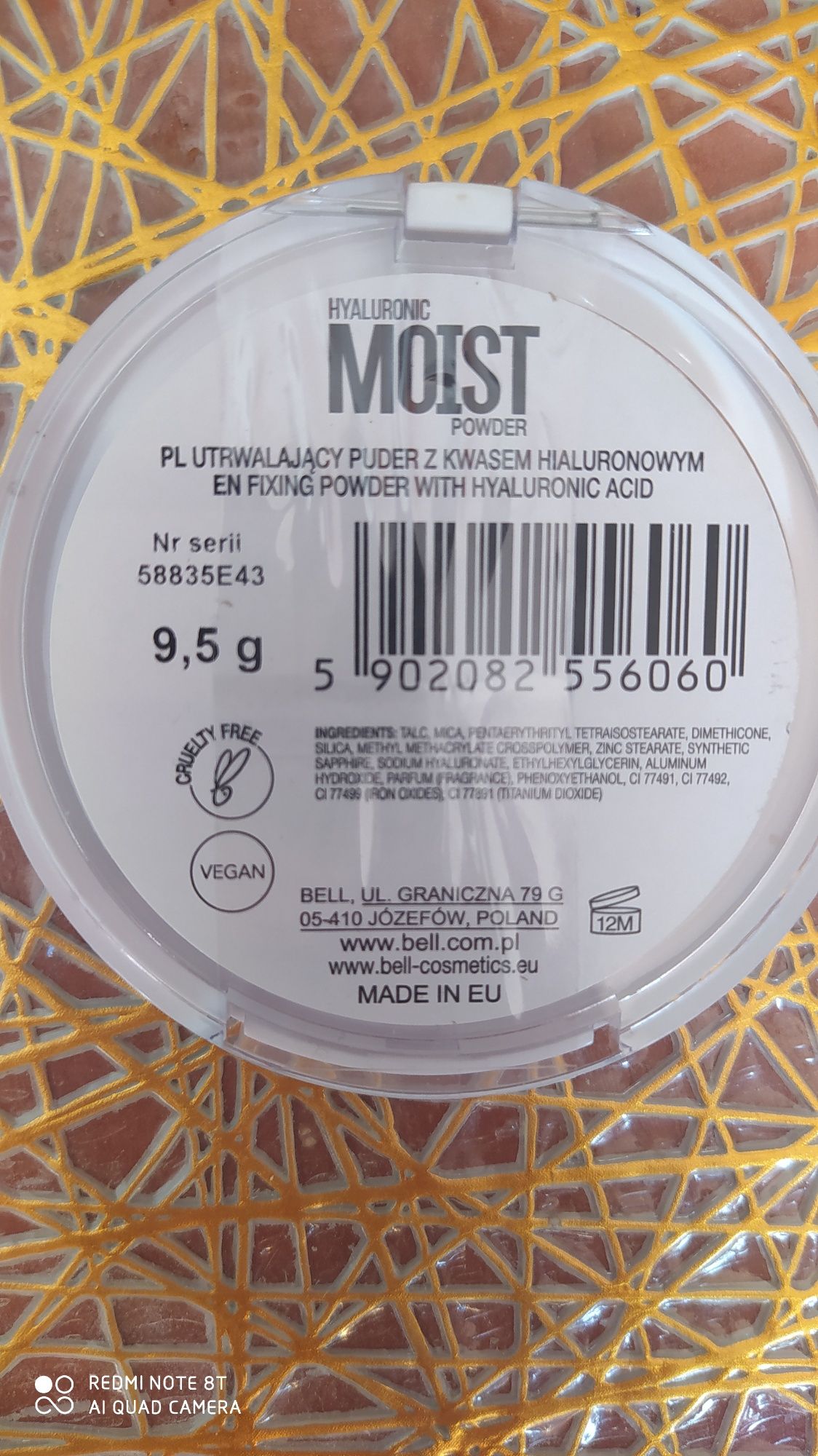 Puder do makijażu Moist Hyaluronic Bell