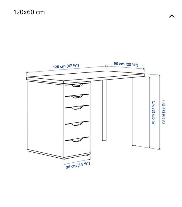 Secretaria com gavetas como nova