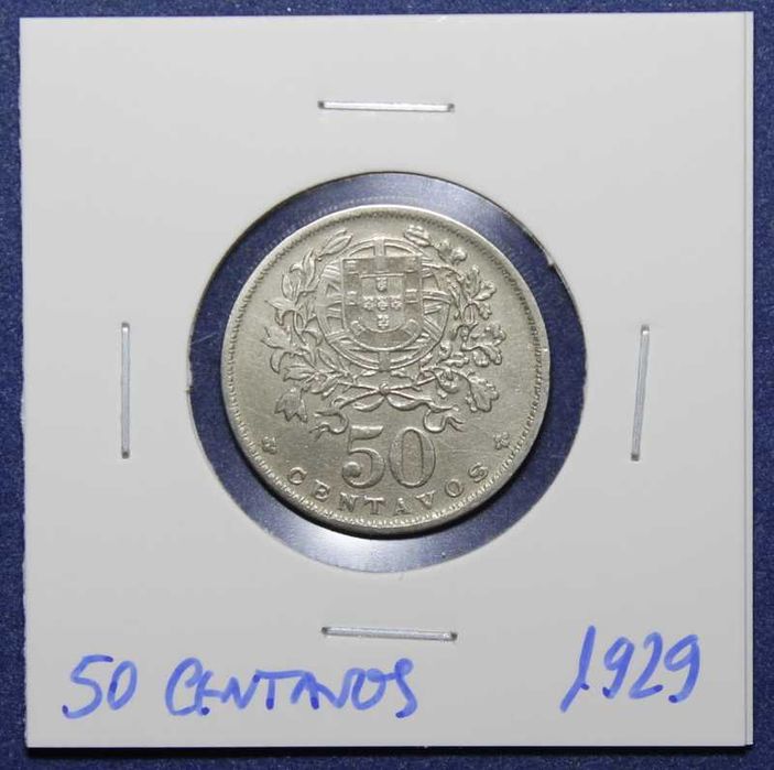 Moeda 50 Centavos 1929 - Excelente estado