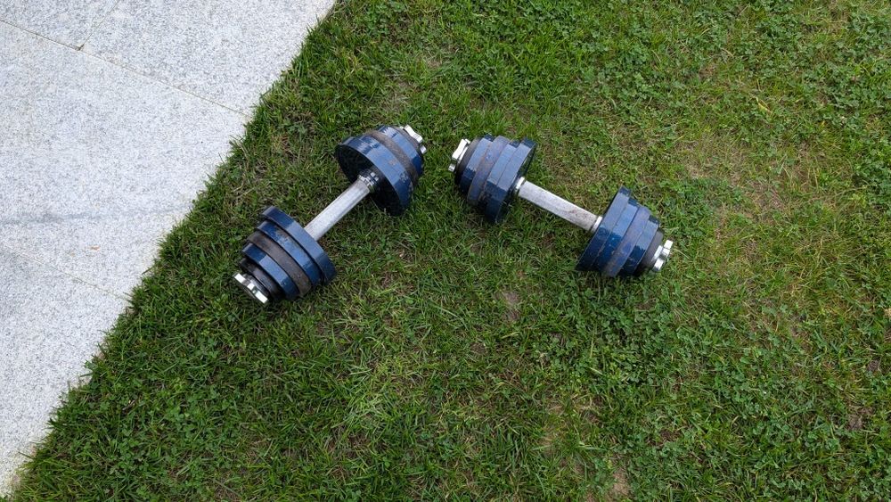 Komplet hantli żeliwnych