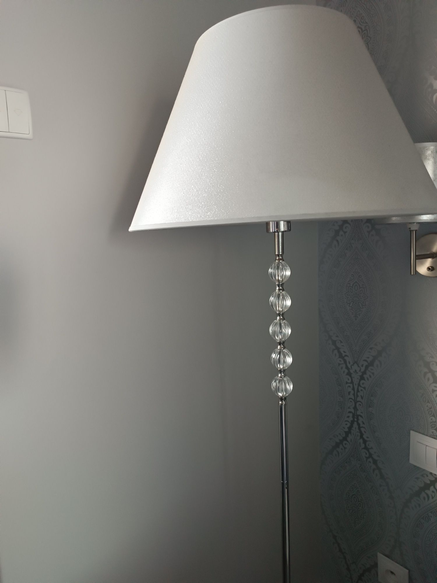 Piękna lampa stojąca Glamour kryształy