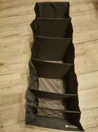 SKUBB IKEA- Wisząca półka, 6 przegród, kolor czarny 35x45x125 cm