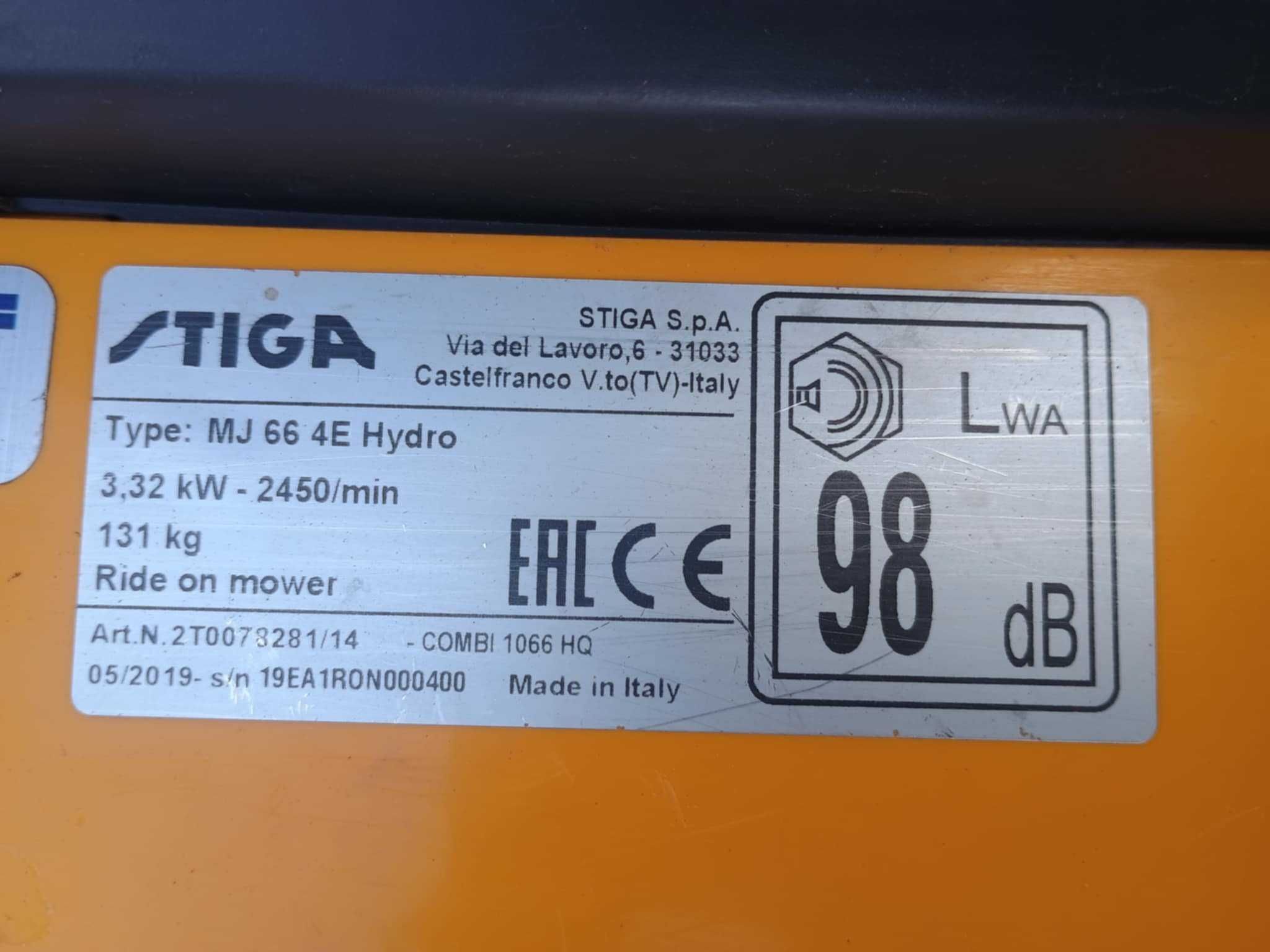 Stiga Combi 1066 HQ Hydro Briggs 2019 rok traktorek kosiarka