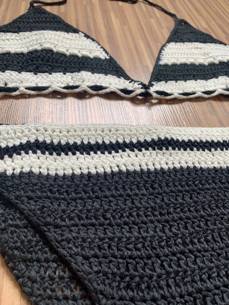 Nowy stroj kąpielowy dzianinowy bikini r. L