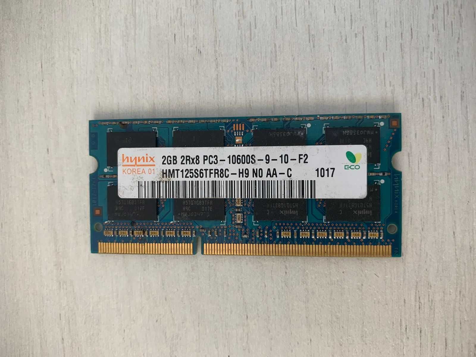 Оперативная память Hynix 2gb 2rx8 pc3-10600s-9-10-F2