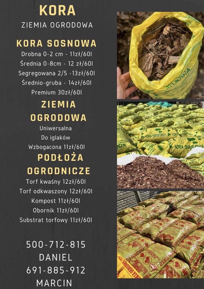 Kora /ziemia ogrodowa/ torf