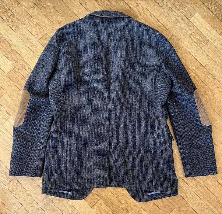 Tommy Hilfiger S - M Твідовий Піджак з Налокотниками Блейзер шерстяний