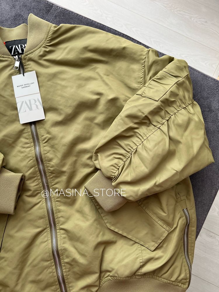 Бомбер оверсайз хакі Zara XS