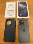 iPhone 16 Pro Max 256GB - Black Titanium - czarny j. nowy + case Apple
