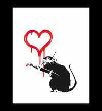 Plakaty Banksy, Szczur Z Sercem