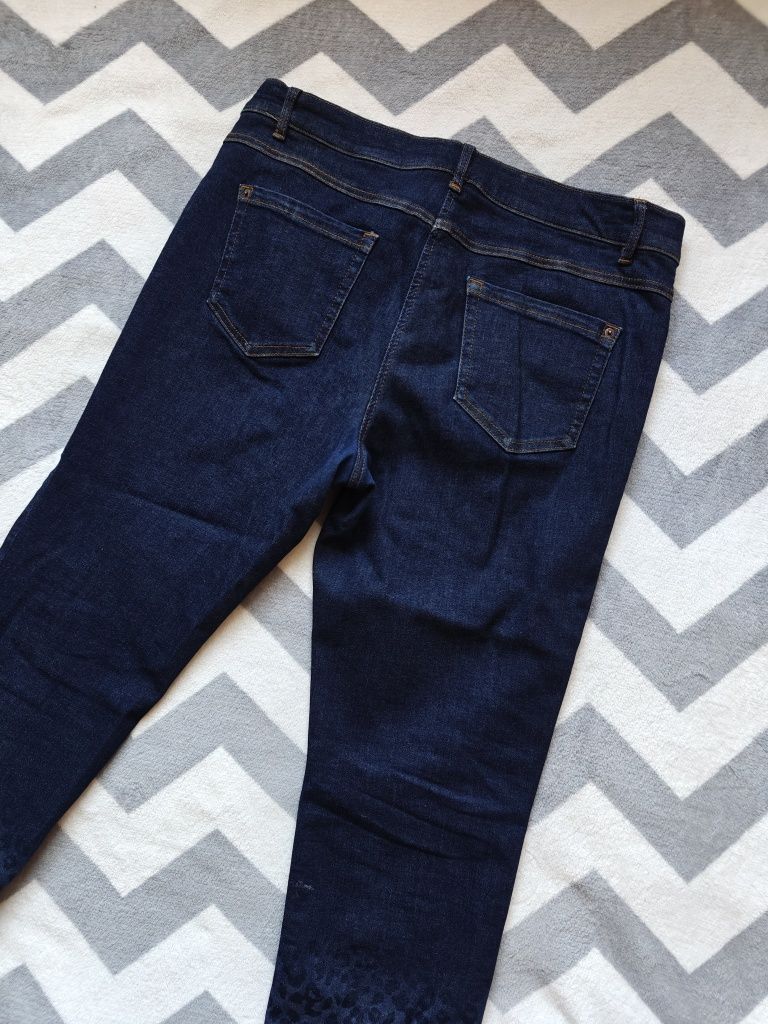 Gerry Weber jeansy dżinsy panterka spodnie jeansowe wysoki stan 48 4XL