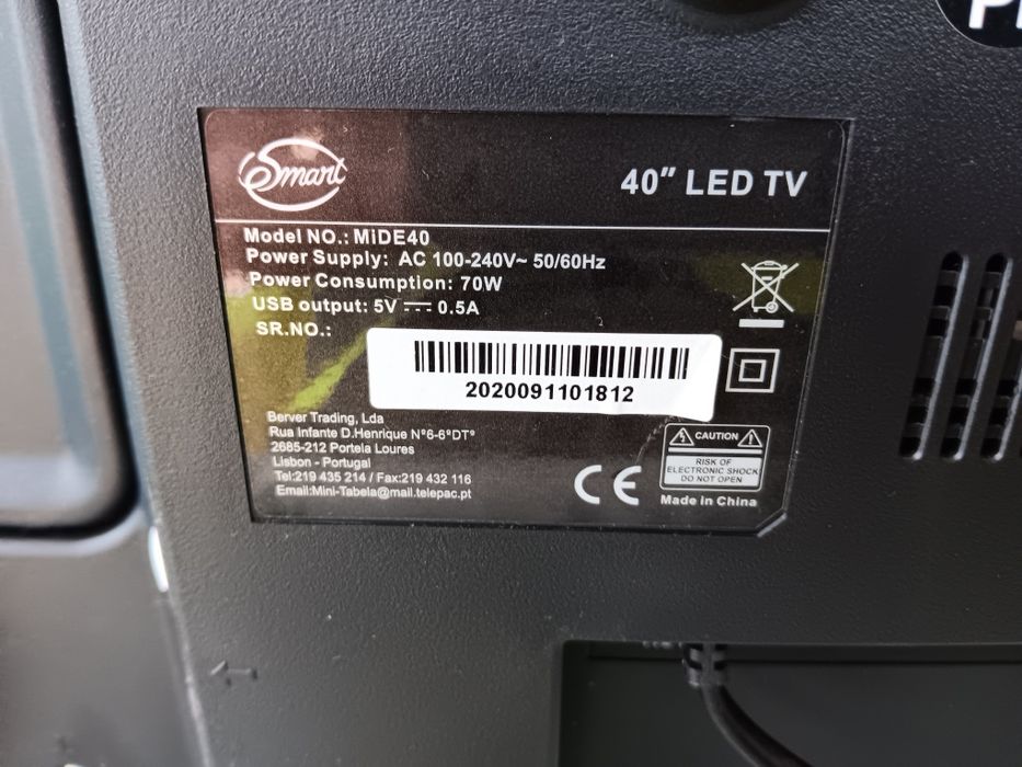 Televisão para peças