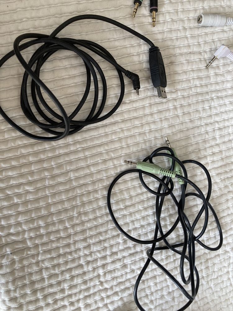 Cabo jack auscultador com microfone extensor jack 2.5 3.5
