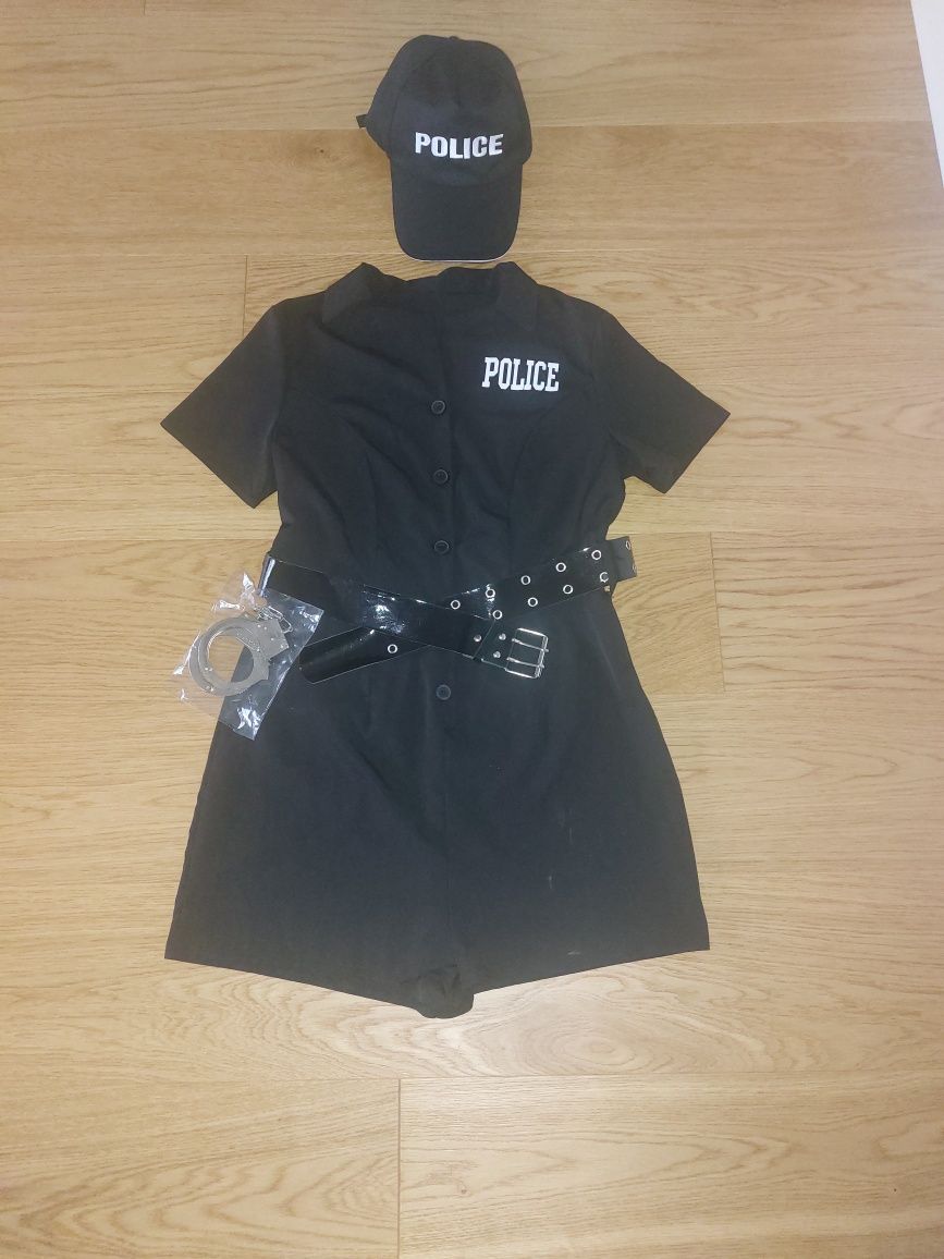 Strój policjantki kajdanki przebranie bal karnawałowy kostium