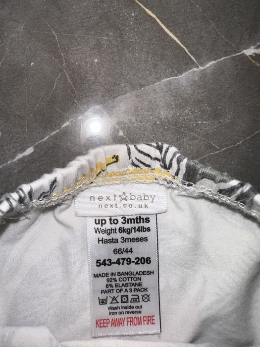 Spodenki pumpy niemowlęce Next 0-3 m