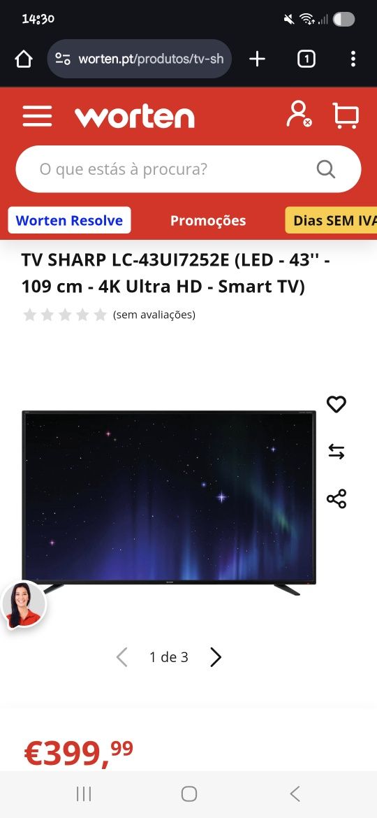 Tv SHARP LC "43" 109cm SMART TV 4K