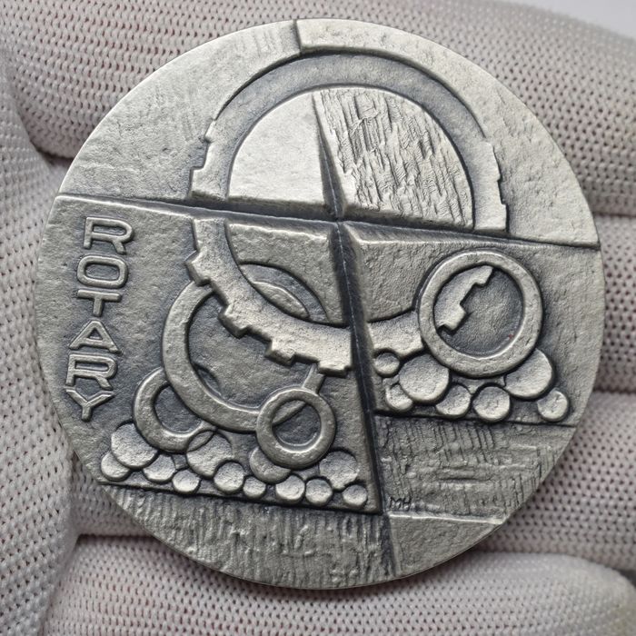 Срібна медаль Фінляндії Rotary. СРІБЛО. 88 грам. 0,925 проба.