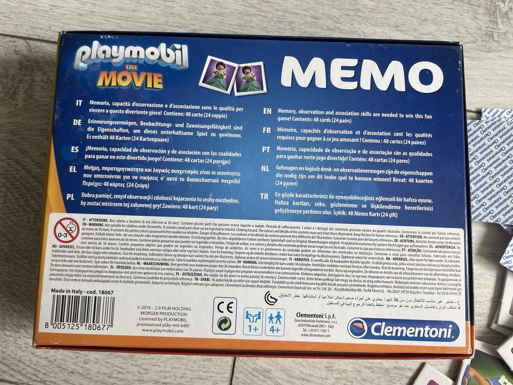 Gra memo Playmobil the movie Clementoni 18067