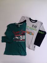 Bluzka, koszulka 2szt. T-shirt z długim rękawem dla chłopca r.134/140c