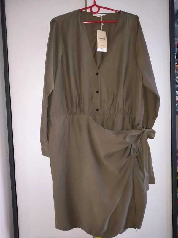 Sukienka khaki Mango XXL
