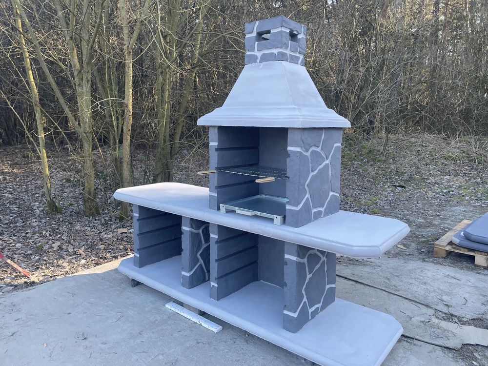 Solidny grill betonowy - nowoczesny design, trwała konstrukcja