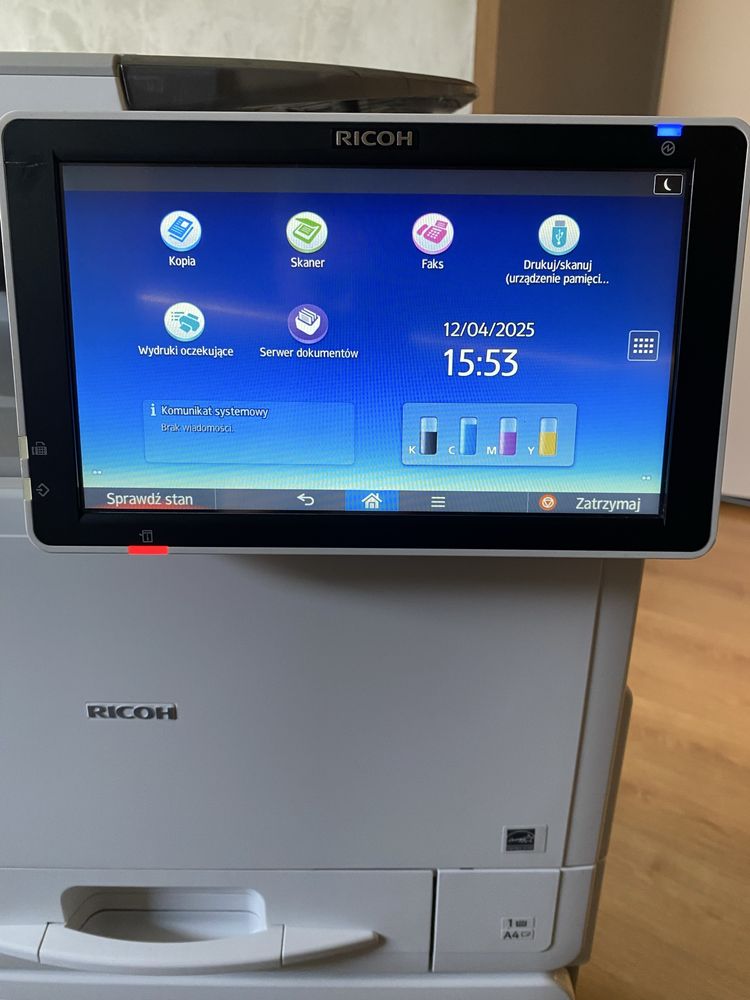 Kserokopiarka wielofunkcyjna kolorowa A4 RICOH MPC307
