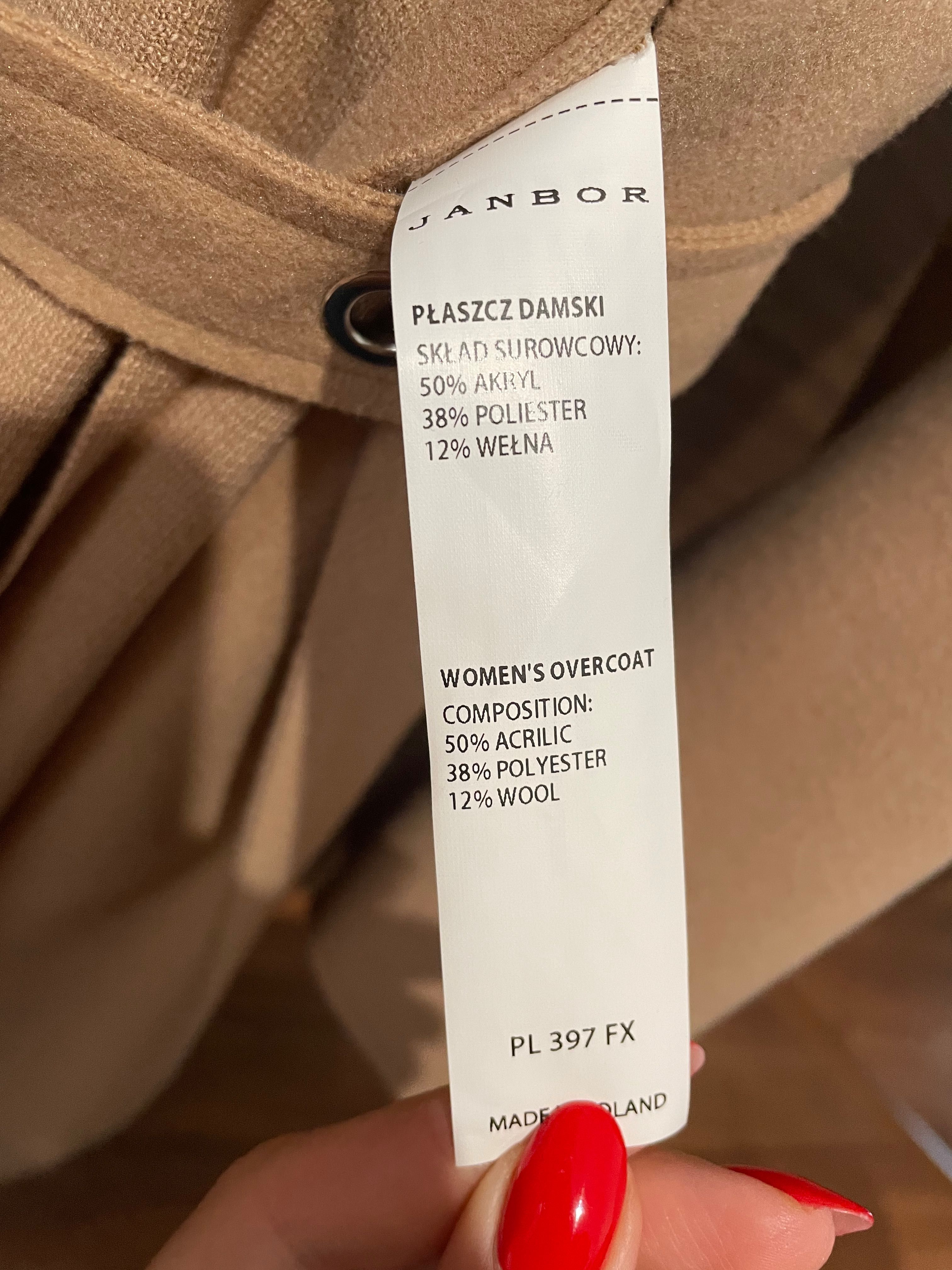 Lekki Camelowy płaszczyk Janbor - made in Poland