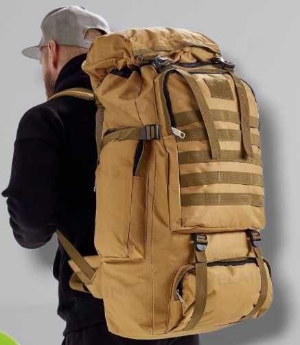 Тактический рюкзак, 80 л, коричневый, в 2 цветах, туристический рюкзак