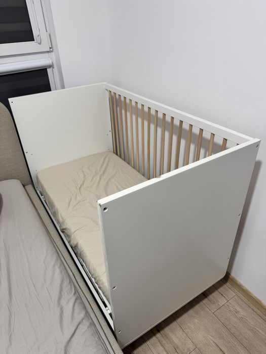 IKEA MYLLRA Łóżeczko 60x120 cm , przewijak, dodatkowo materac