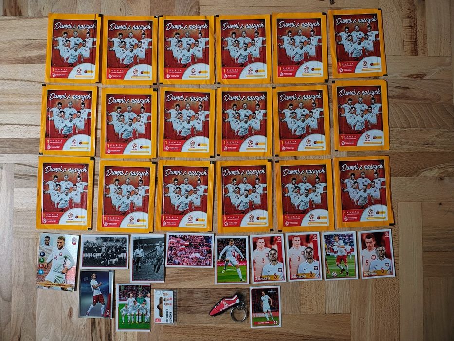 Karty i naklejki Dumni z naszych + 1 naklejka EURO 2016 i brelok