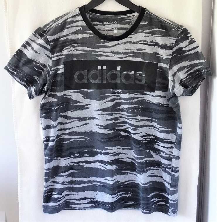 T-shirt ADIDAS rozm. M bluzka moro szara