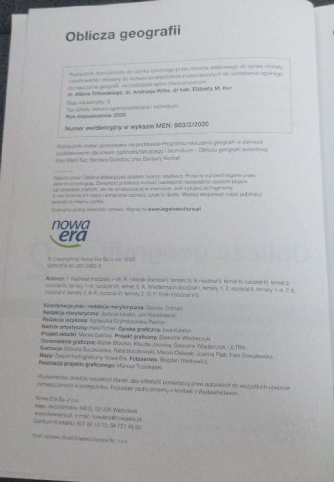 Oblicza geografii 2 zakres podstawowy