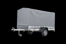 Przyczepka 264x125 UNITRAILER GARDEN 264 KIPP ze stelażem i pokrowcem